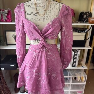 Bardot Pink Floral Mini Dress